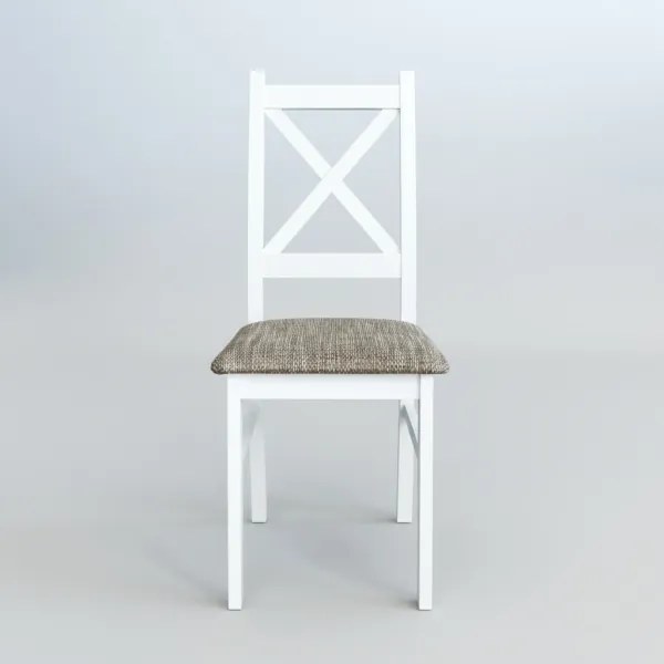 NATE étkezőszék fehér/barna