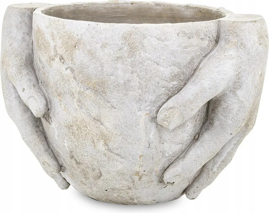 Virágtartó Szürke Kéz 16x24x17cm Cement 15 20 25