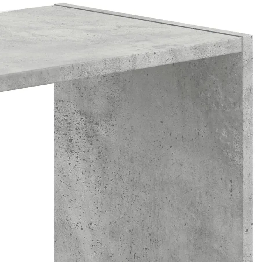betonszürke szerelt fa könyvespolc 68,5 x 32 x 75 cm