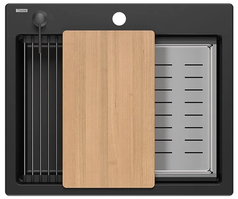 gránit mosogató KURT 110 WORKSTATION Black
