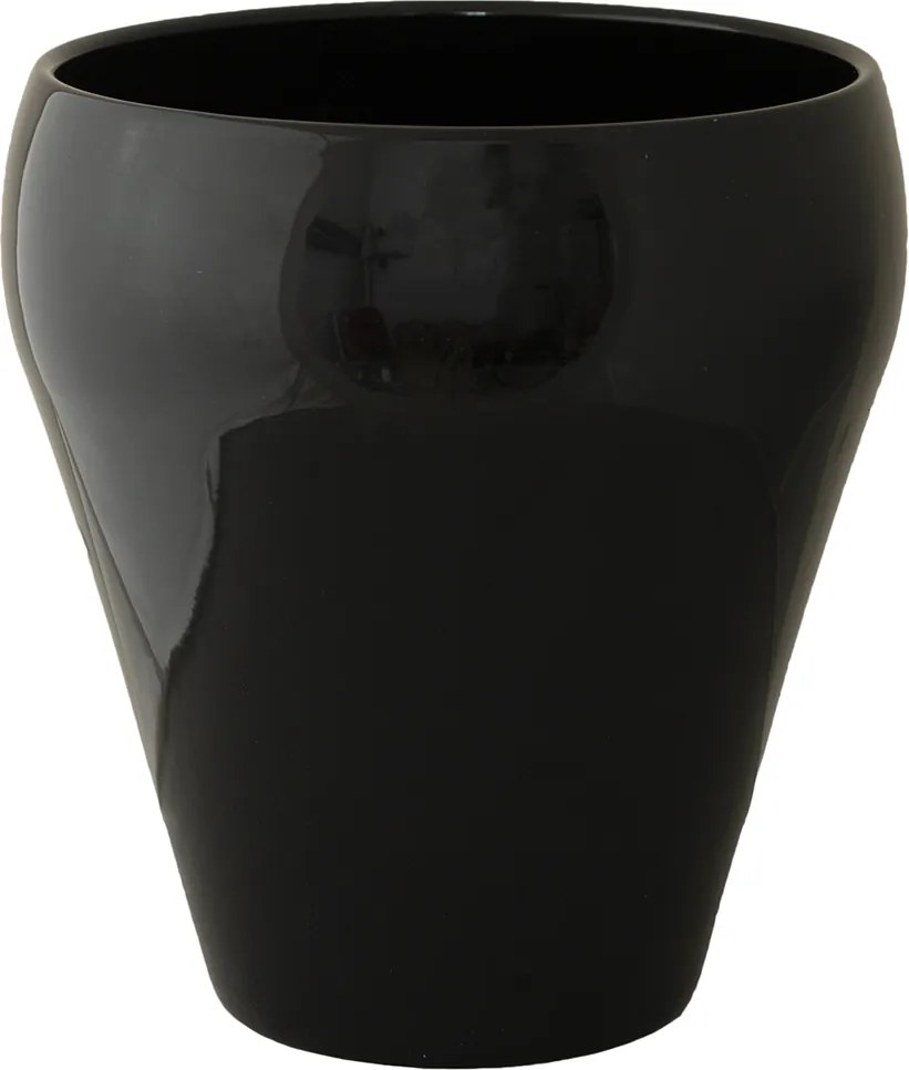 Virágtartó fedél Bella fekete fényes átm. 25cm