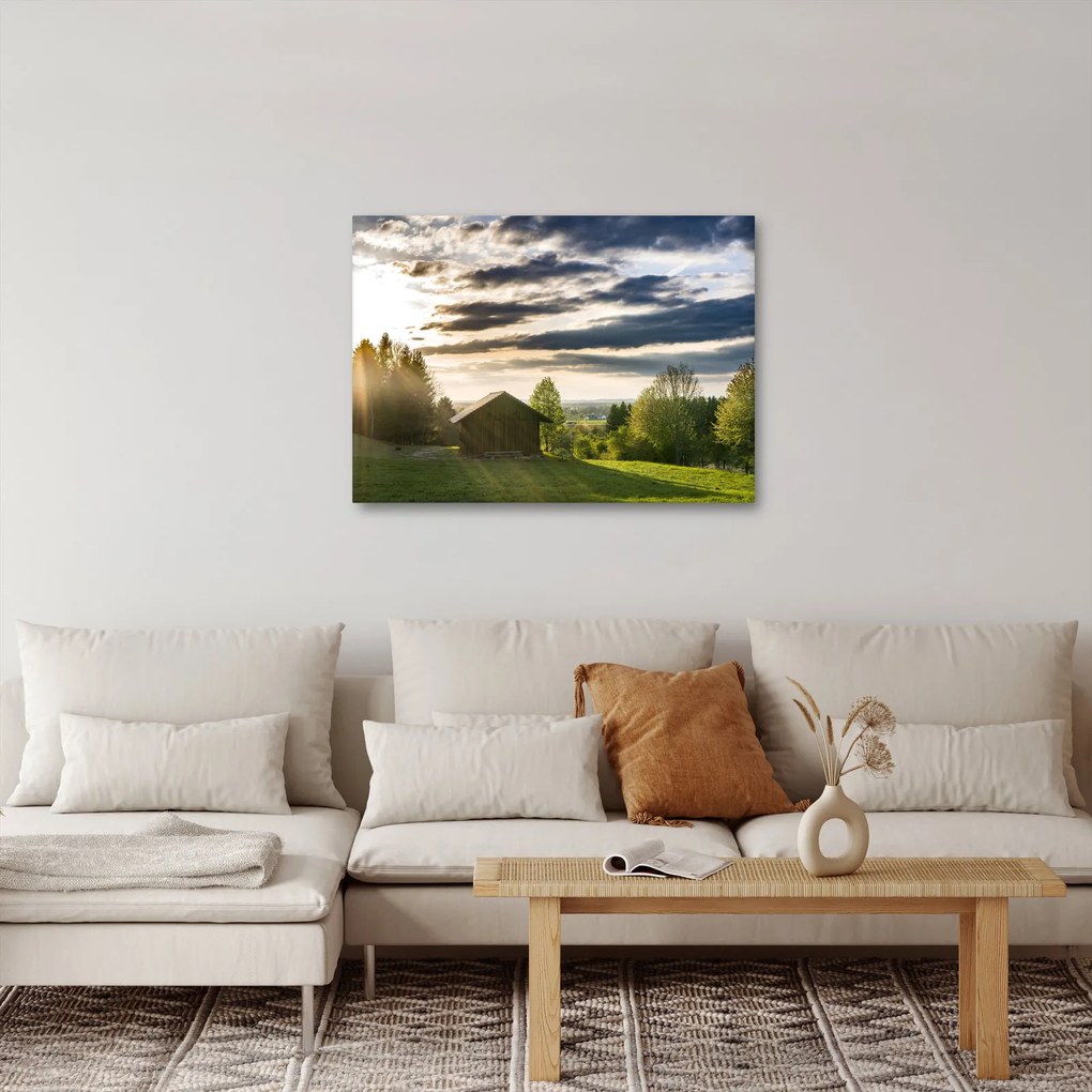 Kép egy házrol a réten (70x50 cm)