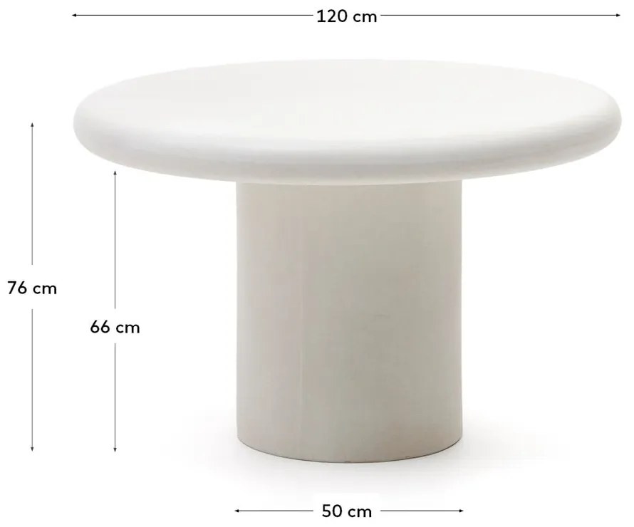 Kerek kerti étkezőasztal ø 120 cm Addaia – Kave Home