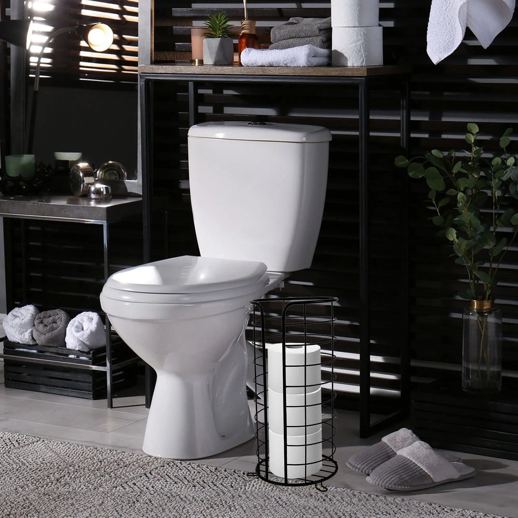 Álló WC papír tartó Black 322743A