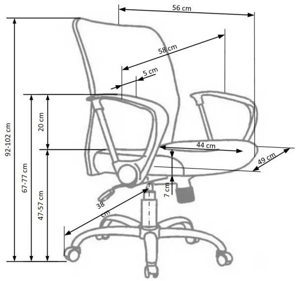 RANI fekete irodai szék