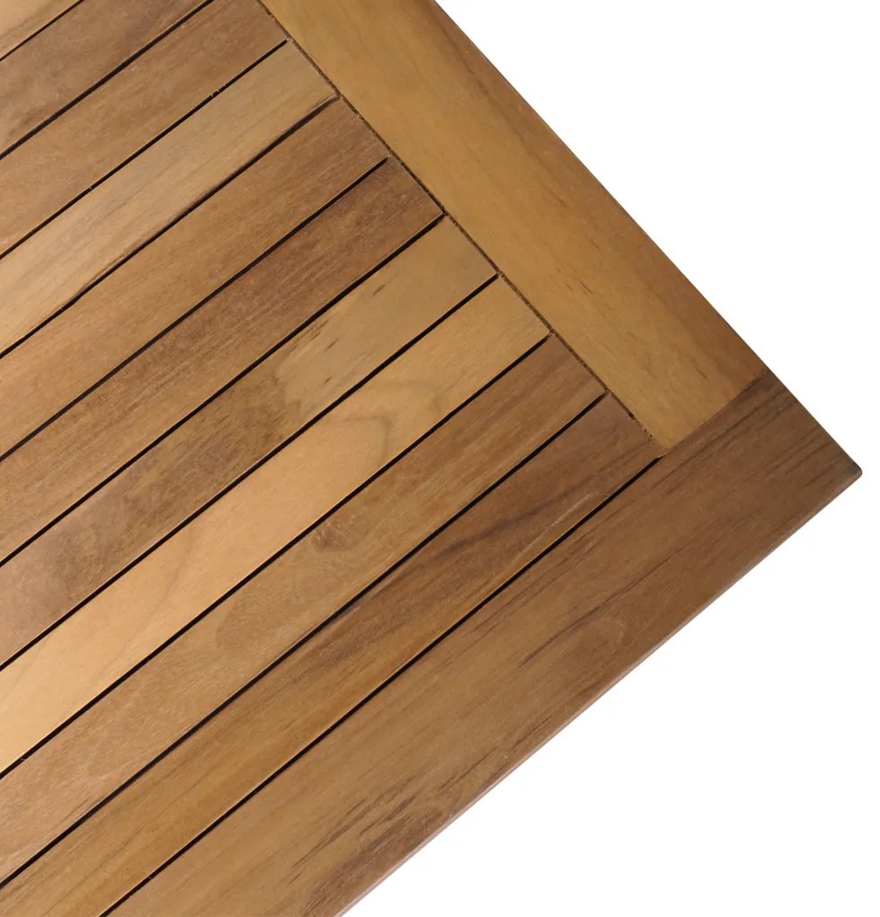 Kerti Asztal 60x60x30 cm Tömbfa Teak