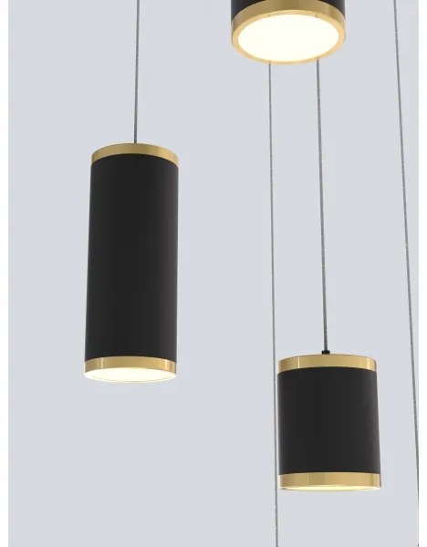 Wofi 5003-904 - LED Dimmelhető csillár zsinóron TOULOUSE LED/57W/230V fekete/arany