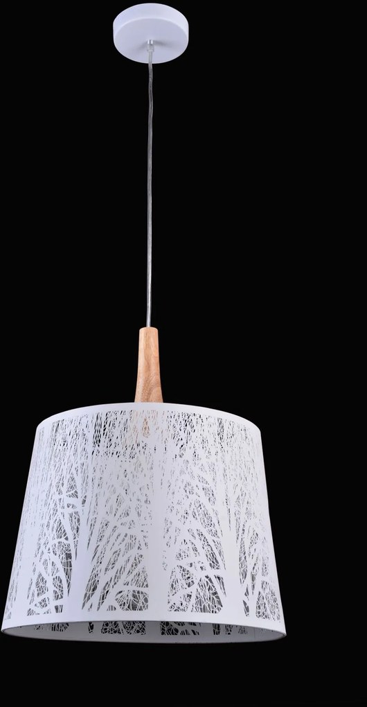 Maytoni modern függeszték lantern fehér világos fa mymod029-pl-01-w