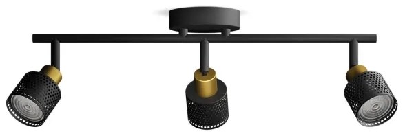 Philips - Spotlámpa NIALL 3xGU10/5W/230V fekete/réz