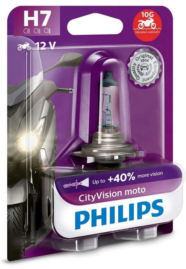 Motor izzó Philips X-TREME VISION MOTO 12972CTVBW H7 PX26d/55W/12V