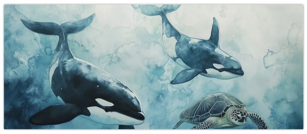 Kép - Víz alatti festmény (120x50 cm)