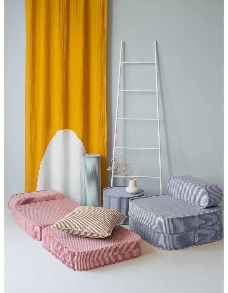 Kék kordbársony gyerek fotel Flip – Wigiwama