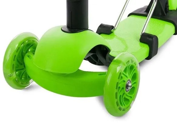Univerzális Gyerek roller 3 az1-ben katicabogár, LED-es kerekekkel Zöld Kék Színekben