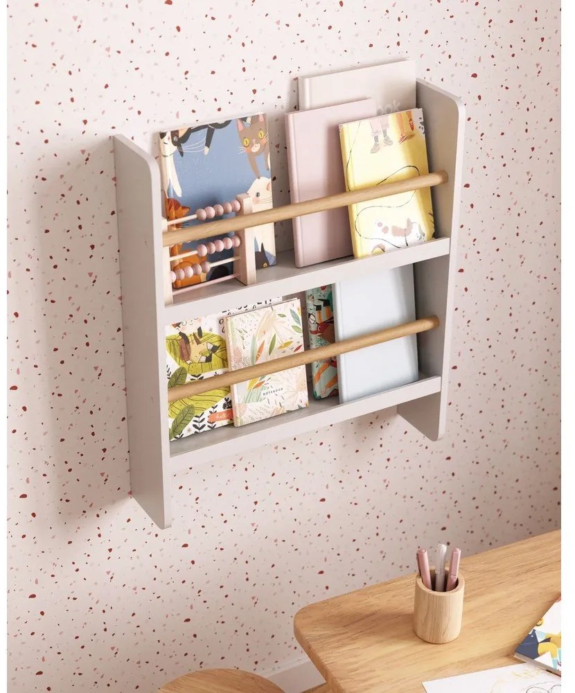 Fehér többszintes gyerek polc 50 cm Gopi – Kave Home