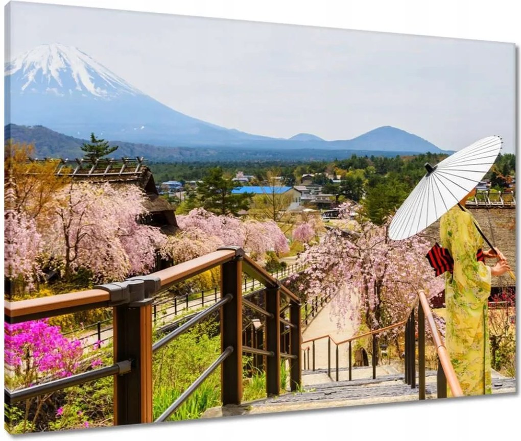 Vászonkép 80x60 Virágzó cseresznye