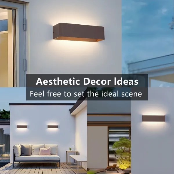 Brilagi - LED kültéri fali lámpatest DONNANI LED/12W/230V 30 cm barna IP44