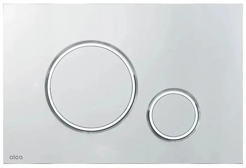 Alcaplast nyomólap - dupla nyomógomb - THIN 7 - KRÓM-MATT / KRÓM-FÉNYES