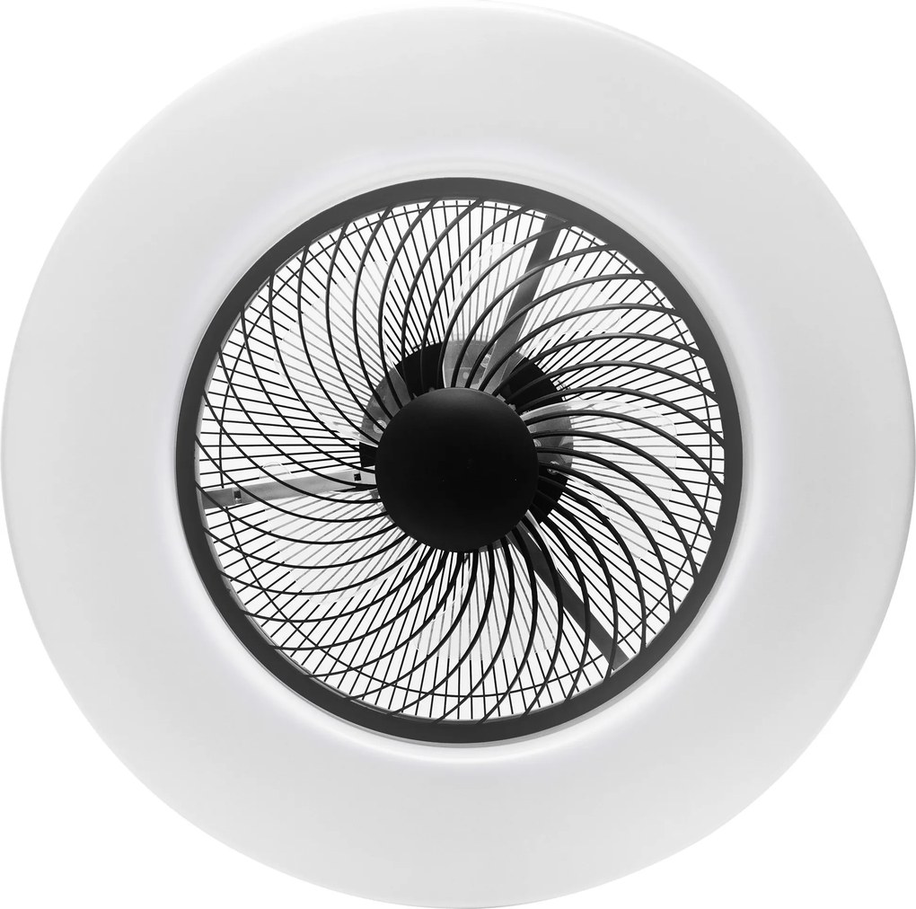 Toolight Szerszámlámpa, LED mennyezeti lámpa ventilátorral APP1552-C, fekete-fehér, OSW-05181