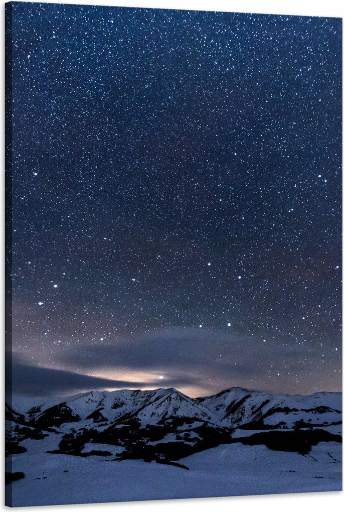 Vászonkép Kozmosz Természet Hegyek a hóban Természet Csillagászat 60x90