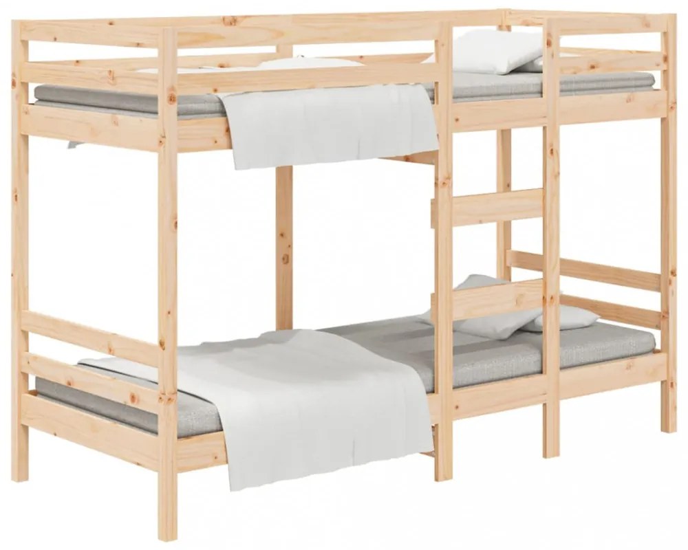 tömör fenyőfa emeletes ágy matrac nélkül 90 x 190 cm