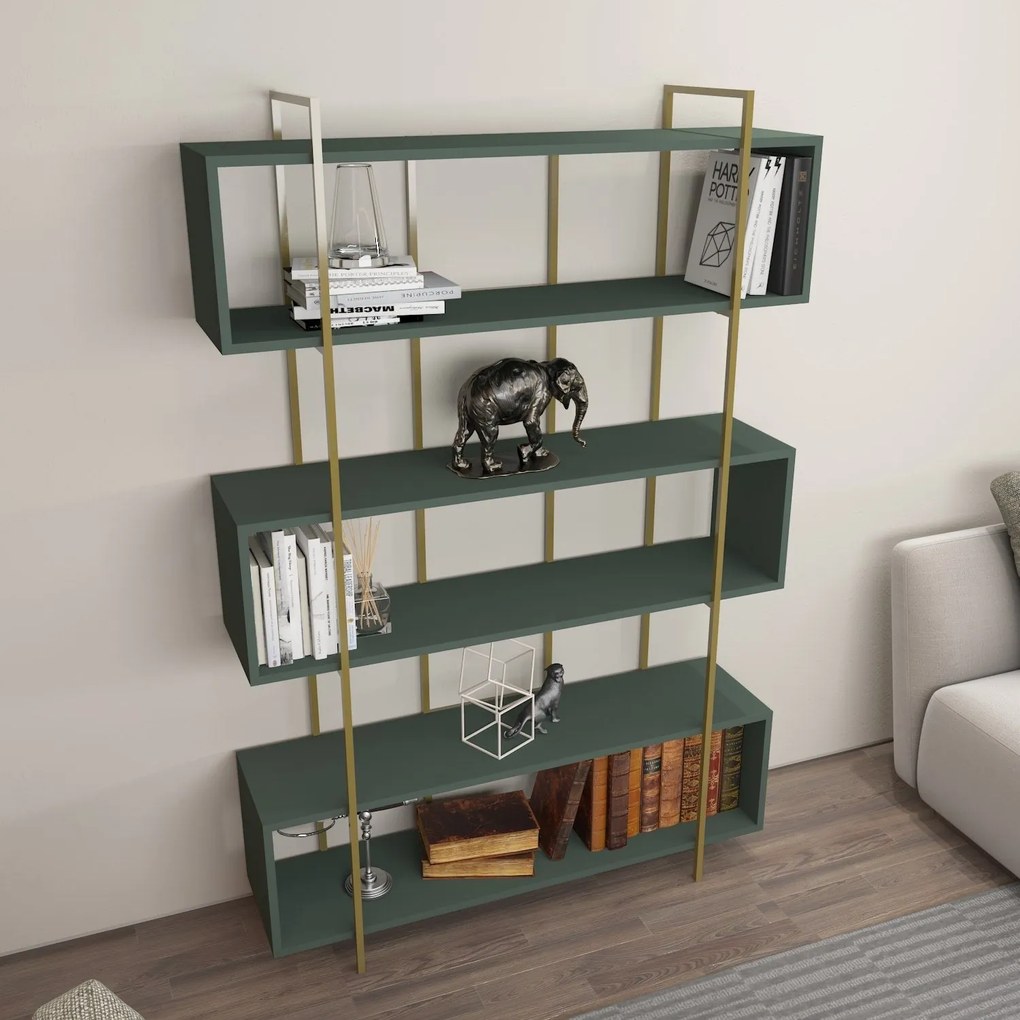 könyvespolc Bruti - Green, Gold