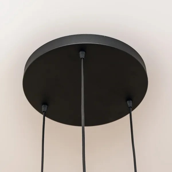 SOLANO kábeles csillár 3xE27/15W/230V fekete/arany