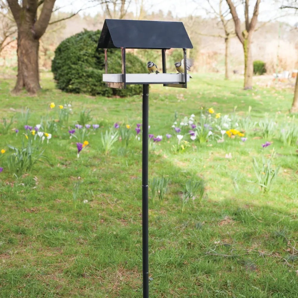 Antracitszürke, fém madáretető, 126 cm magas - Esschert Design