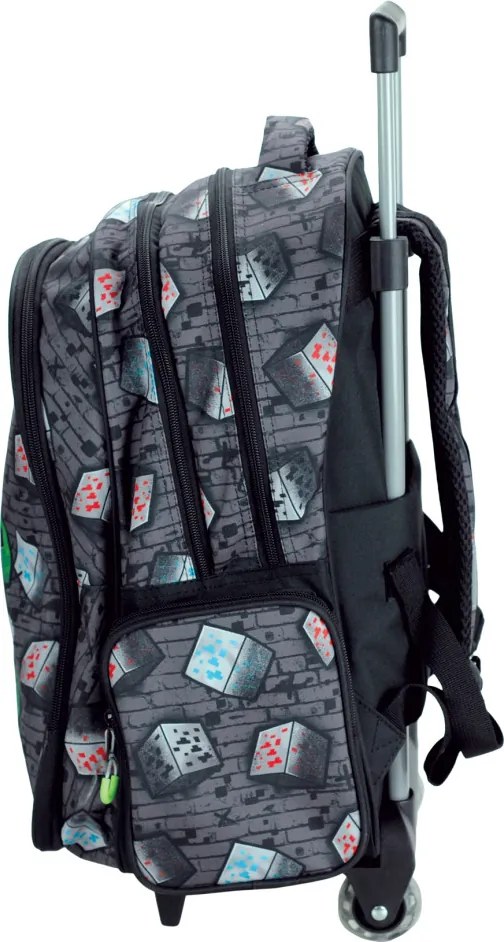 Minecraft Metro Art Blast gurulós iskolatáska, táska 46 cm