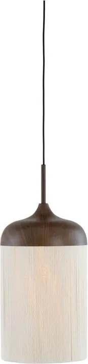Sötétbarna függőlámpa textil búrával ø 16 cm Dania – Light &amp; Living