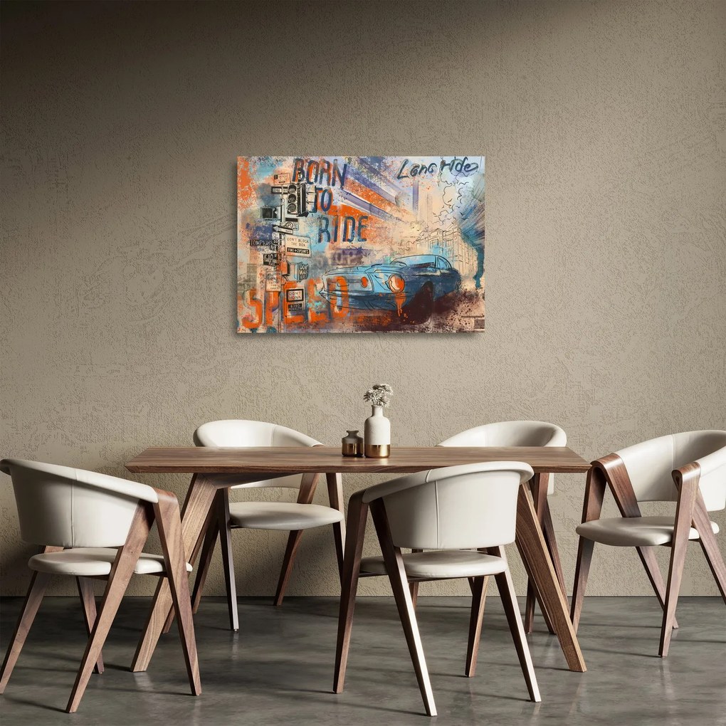 Kép - lovaglásra született (üvegen) (70x50 cm)