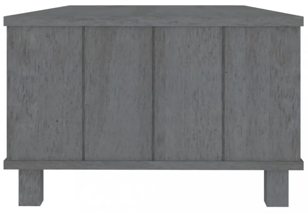 HAMAR sötétszürke tömör fenyőfa dohányzóasztal 100 x 55 x 35 cm
