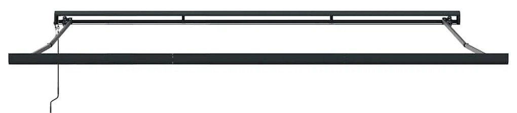 Behúzható napellenző Fekete 400 × 300 cm Szövet, Fém