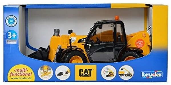Bruder 02141 CAT Caterpillar rakodógép teleszkóposgémmel, 1:16