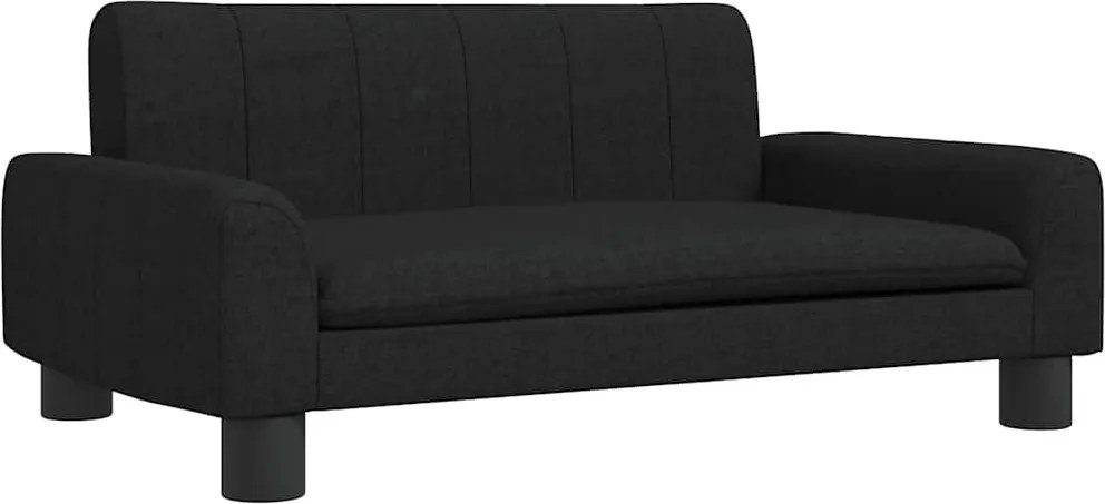 vidaXL fekete gyerek szövetkanapé 70 x 45 x 30 cm