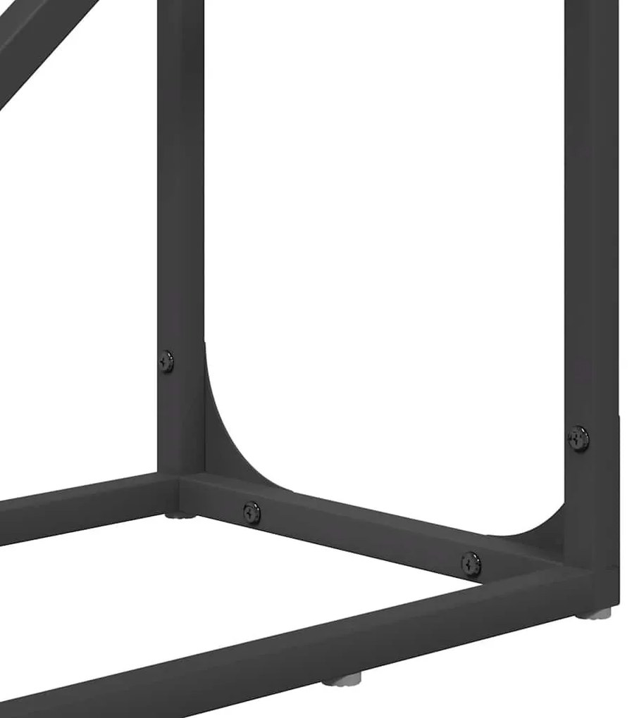 fekete hidegen hengerelt acél tűzifatároló 40x25x100 cm
