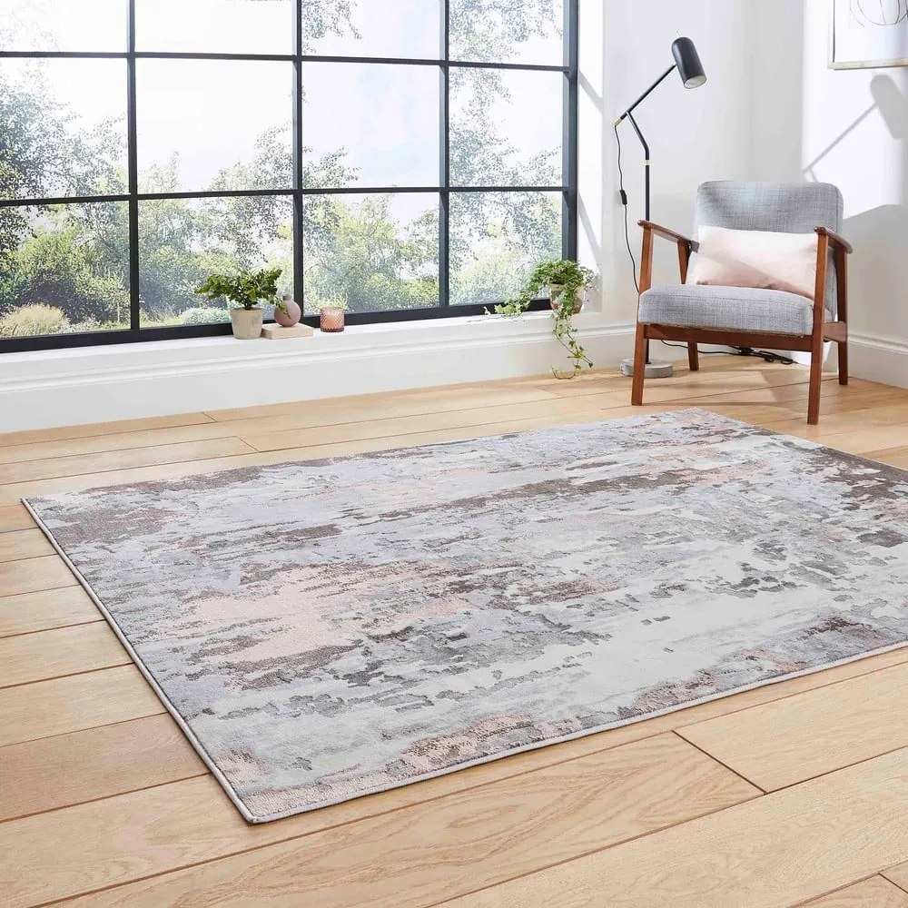 Apollo szürke-rózsaszín szőnyeg, 160 x 220 cm - Think Rugs