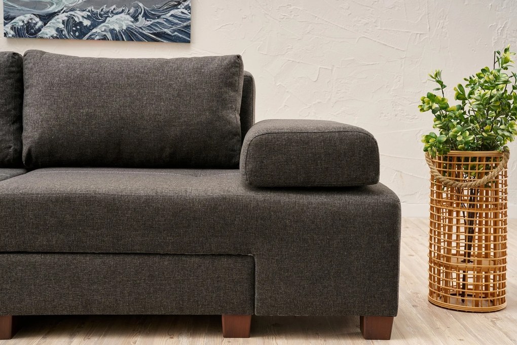 3 személyes kanapéágy Perenna Linen - Antracit
