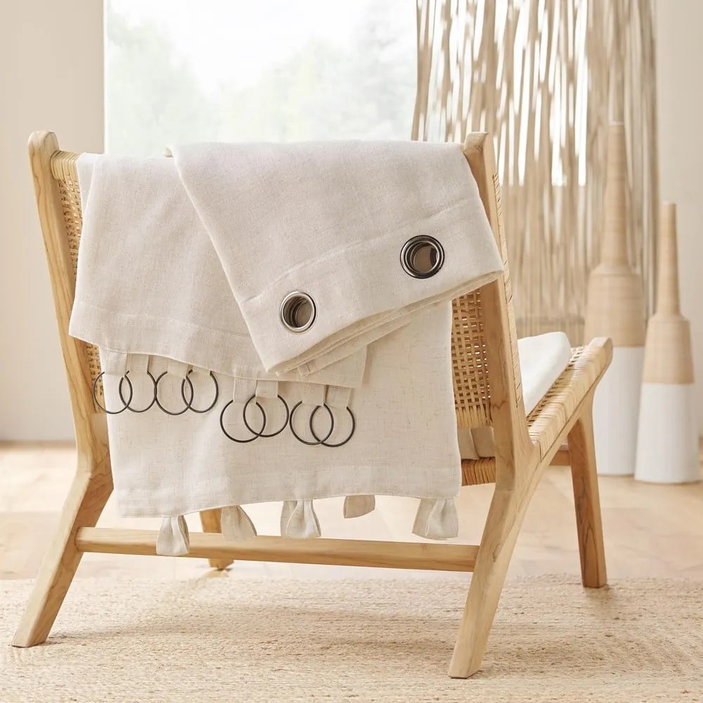 Bézs függöny 140x240 cm Pauline – douceur d'intérieur