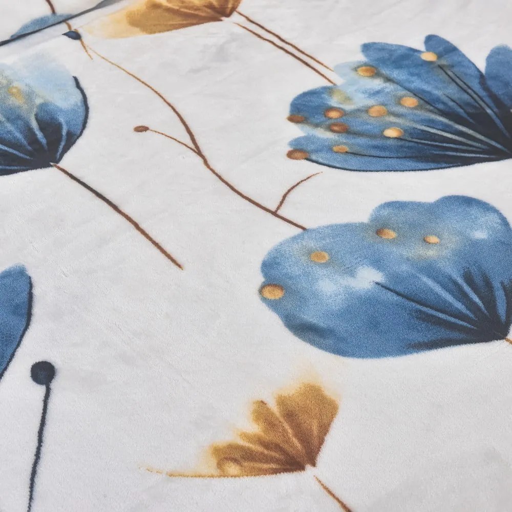 Sötétkék egyszemélyes mikroplüss ágyneműhuzat 140x200 cm Marbella – My House