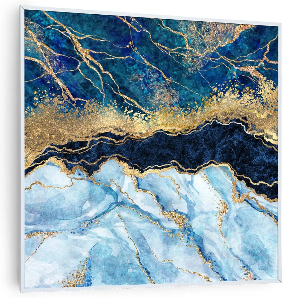 Klarstein Wonderwall Air Art Smart, infravörös hősugárzó, 60 x 60 cm, 350 W, kék márvány