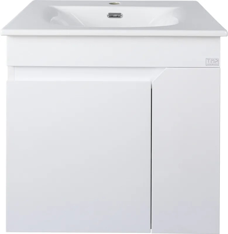 TMP VISION 60 fali függesztett fürdőszobai bútor - SKY E-8099-60 porcelán mosdóval - 61 x 46 x 56 cm