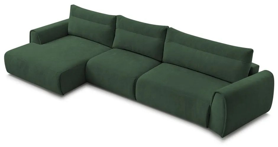 Sötétzöld sarokkanapé Aden – Bobochic Paris