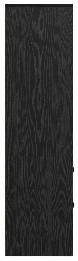 Magasfiú fiókkal Musta tammi 45.5 x 34 x 127 cm Faanyag