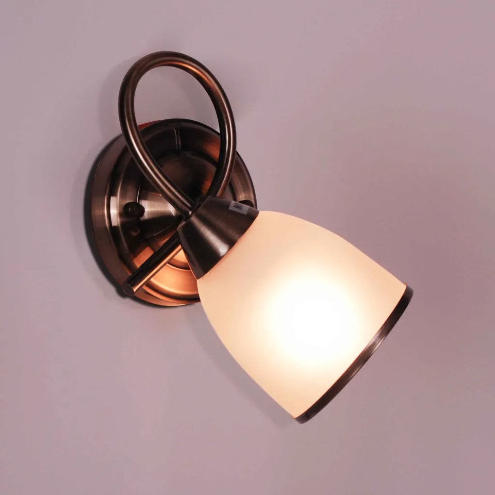 KAJA K-JSL-8090/1W AB SAMIRA Bronz Színű Fali Lámpa 1xE14 10W IP20