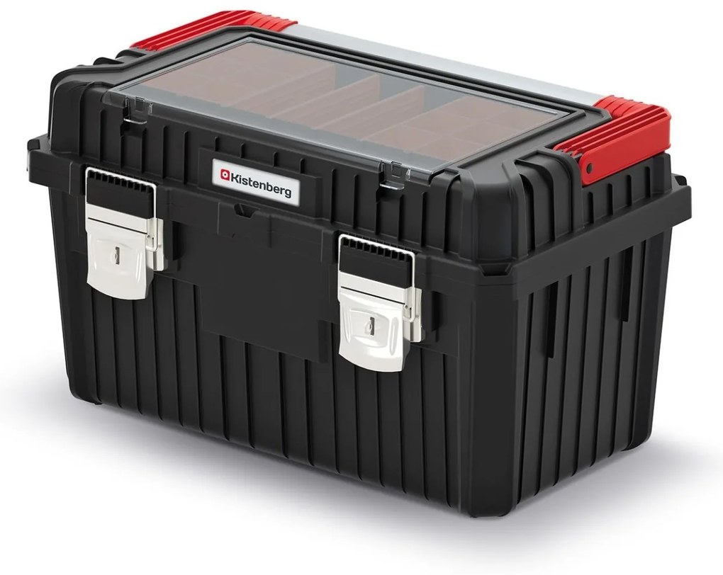 Kistenberg Szerszámtáska fém fogantyúval és zárakkal HEAVY fekete 585x360x337