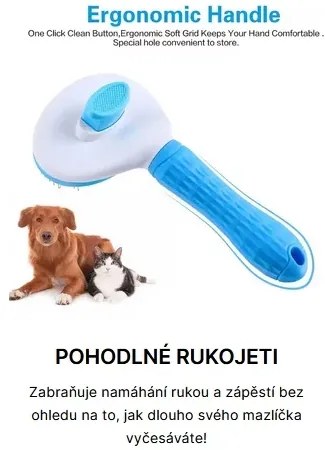 Innovatív kefe a szőr kifésülésére - PETBRUSHY - kék