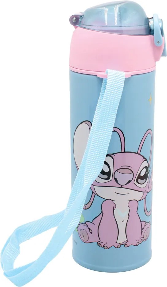 Disney Lilo és Stitch, a csillagkutya Universe alumínium thermo szívószálas kulacs 450 ml
