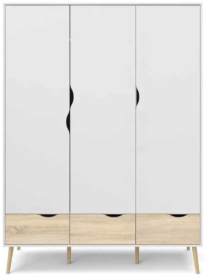 Oslo fehér ruhásszekrény, 147 x 200 cm - Tvilum