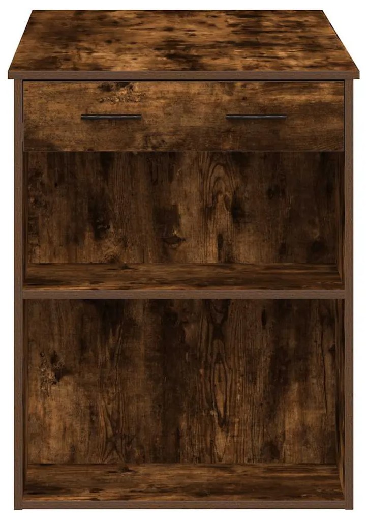 íróasztal fiókkal és polccal füstölt tölgy 102x62x77,5 cm