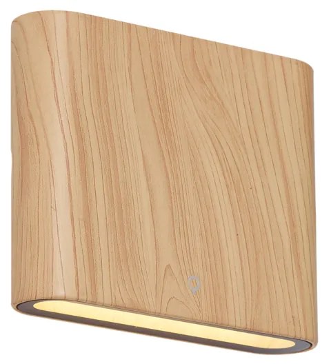 Skandináv kültéri fali lámpa fa mintás 11,5 cm LED-del IP65 - Batt
